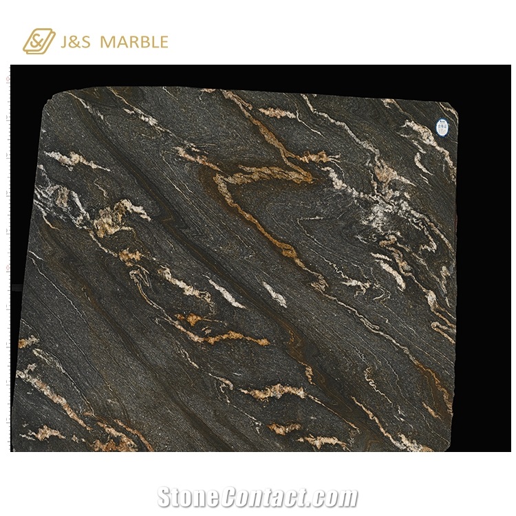 Factory Direct Sale Black Galaxy Quartz Marble