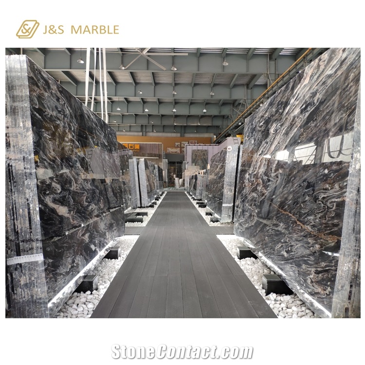 Mystic River with White Veins Marble