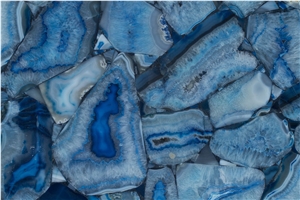 Blue Agate Semiprecious Stone