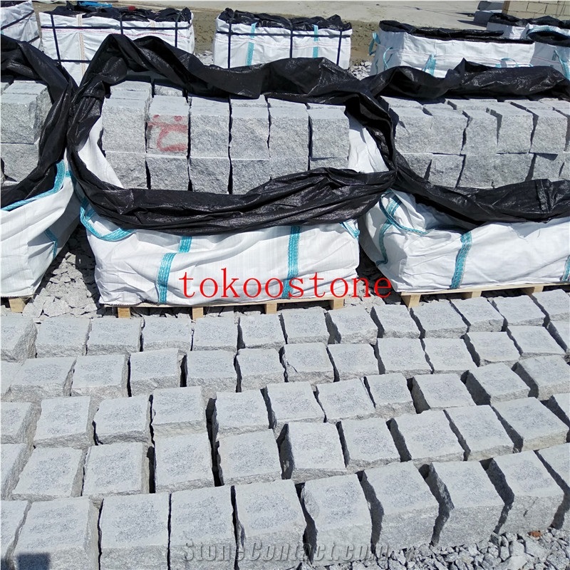 China Grey Granite Cube Stone/Cobble Stone