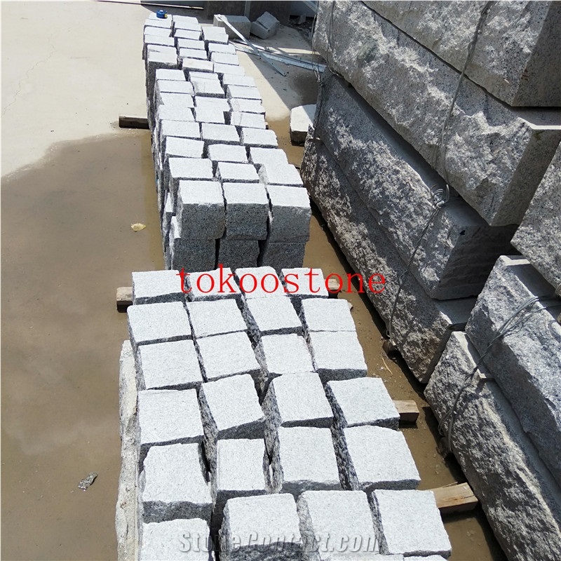 China Grey Granite Cube Stone/Cobble Stone