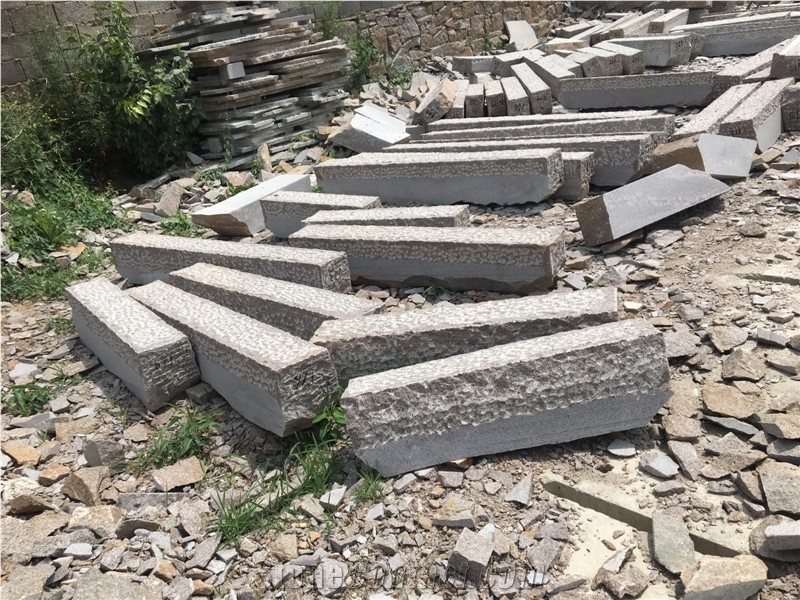 G354 Red Granite Kerbstones for Finland Market