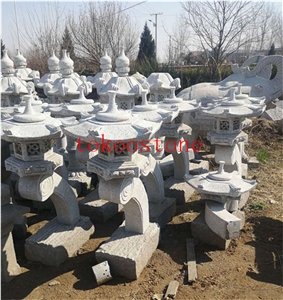Granite Stone Lantern for Garden