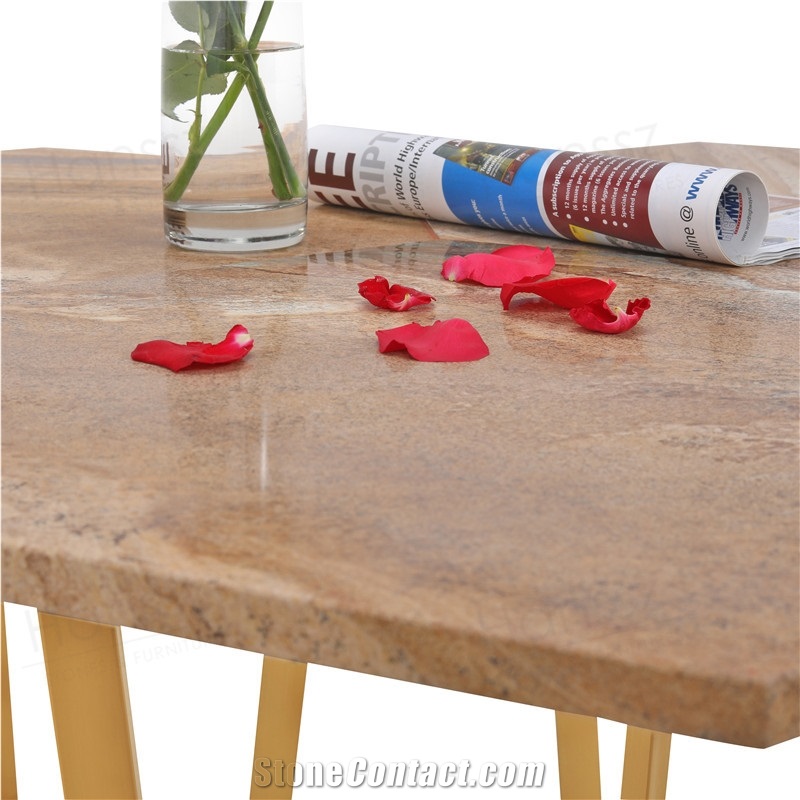 Lullaby Hexagon Flamenco Quartzite Coffee Table