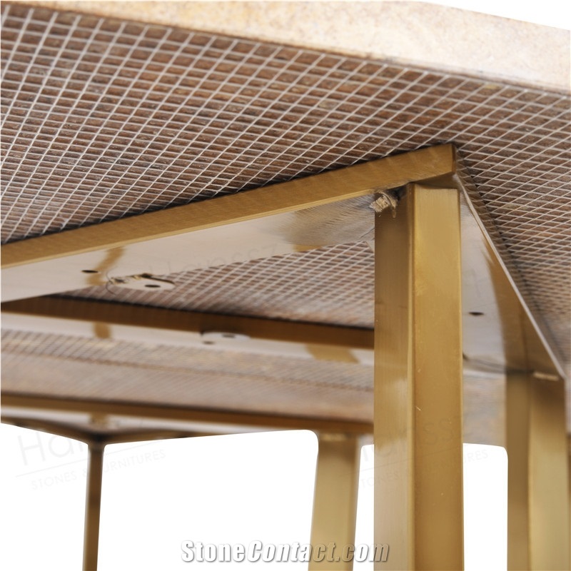 Lullaby Hexagon Flamenco Quartzite Coffee Table
