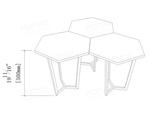 Lullaby Hexagon White Marble Coffee Tables