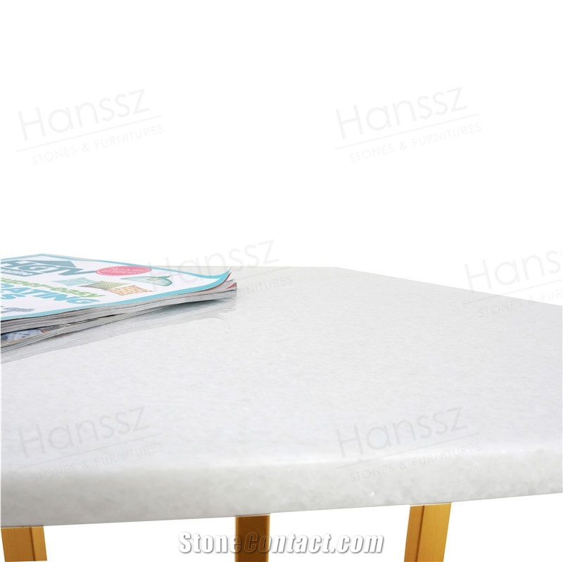 Lullaby Hexagon White Marble Coffee Tables