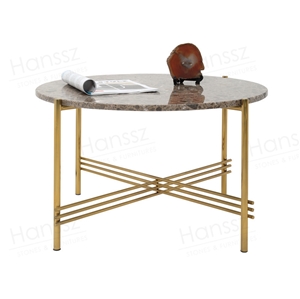 Modern Round Faux Marble Coffee Table