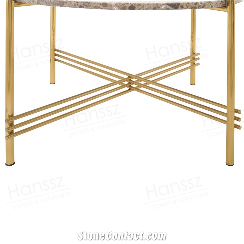 Modern Round Faux Marble Coffee Table