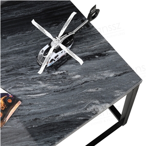 Wholesale Black Titanium Marble Coffee Table
