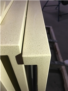 Beige Crushed Glass Stone Quartz Vanity Tops