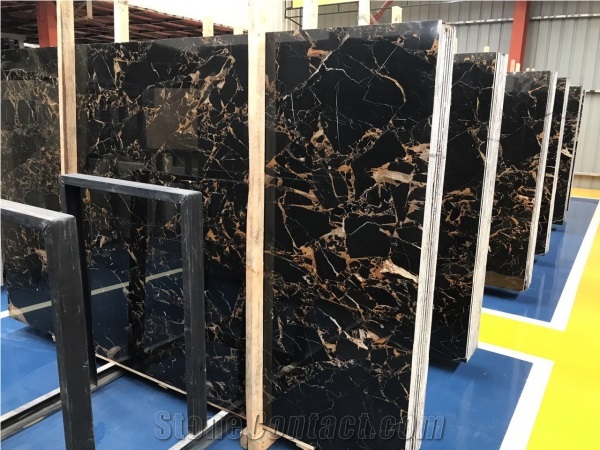 Athen Golden Portoro Marble Slabs
