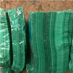 Raw and Rough Malachite Blocks