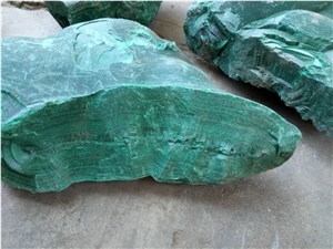Raw and Rough Malachite Blocks