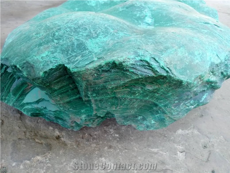 Raw and Rough Malachite Blocks