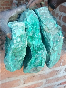 Raw and Rough Malachite Blocks