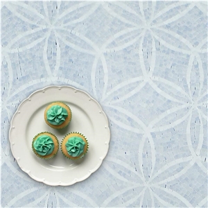 Calacatta, White Thassos and Gold Marble Mosaic