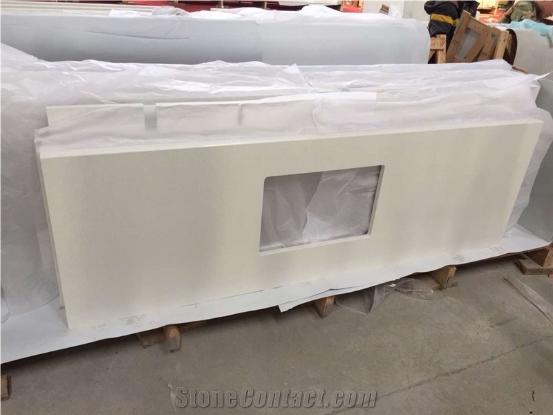 White Quartz Kitchen Countertops