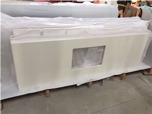 White Quartz Kitchen Countertops
