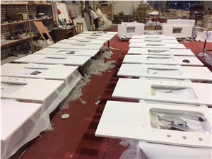 White Quartz Kitchen Countertops