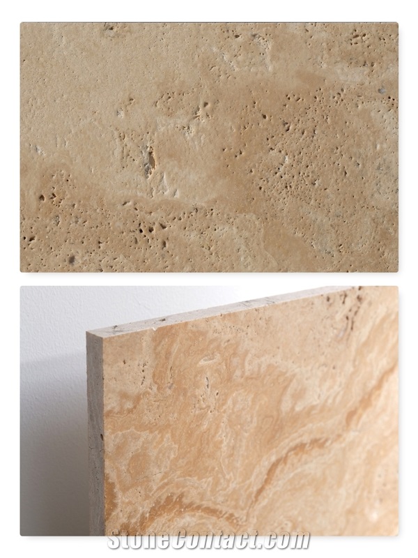 Travertine Tile - Cross-Cut, Antique, Unfilled