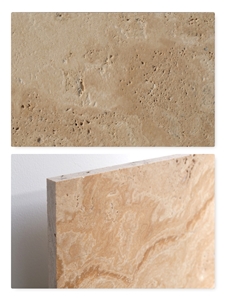 Travertine Tile - Cross-Cut, Antique, Unfilled Travertine Tile - Cross-Cut, Antique, Unfilled