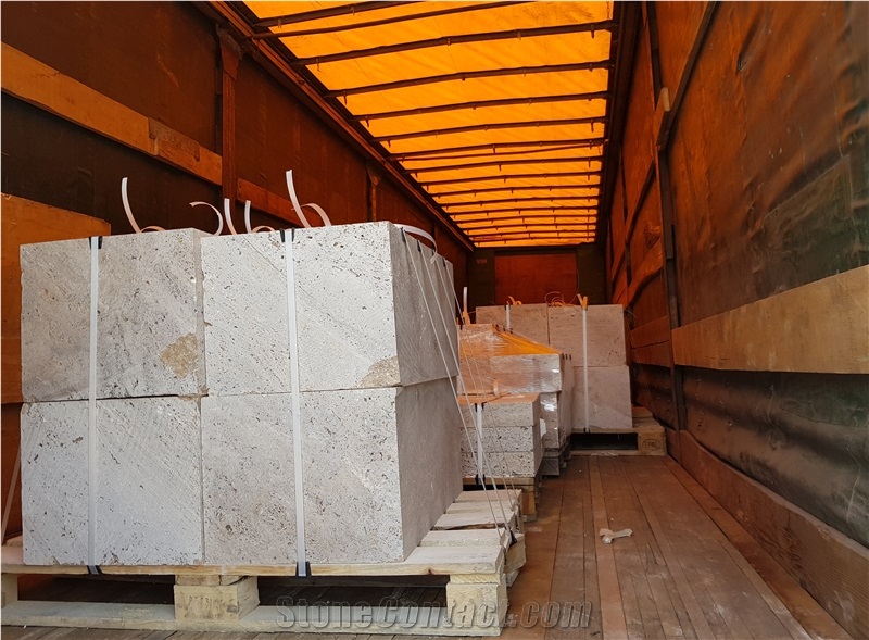 Travertine Tiles - Vein-Cut, Raw, Cut-Calibrated