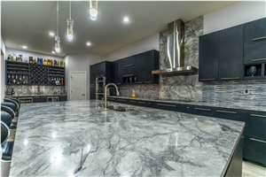 Super White Quartzite Kitchen Counter Top