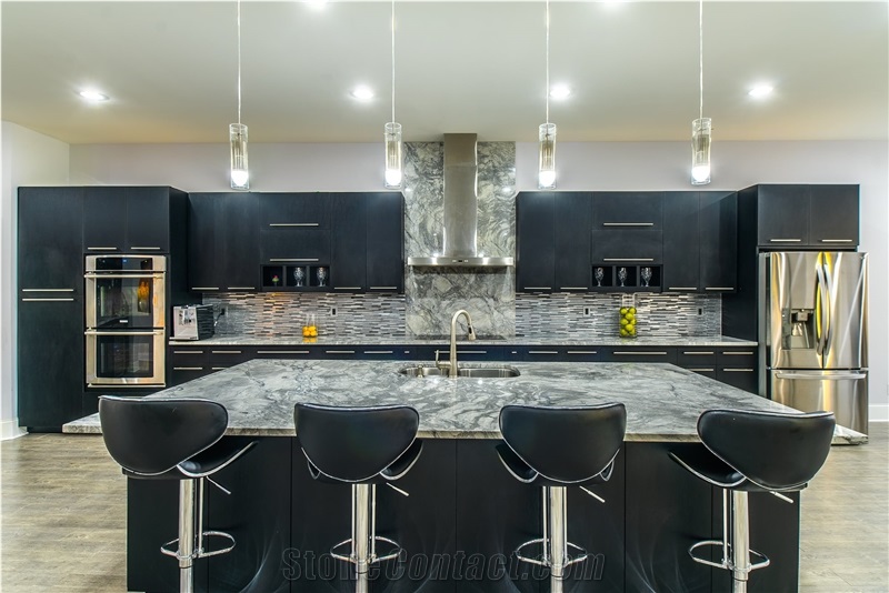 Super White Quartzite Kitchen Counter Top