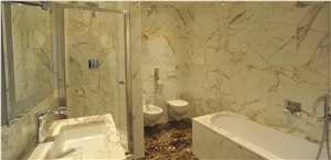 Statuario Venato Marble Bathroom Design