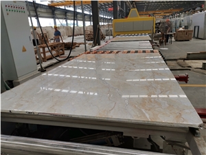 Bianco Fantasia Quartzite Slab Beige Color