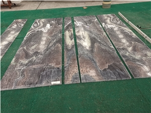 Landscape Green Marble Bookmatch River Wave