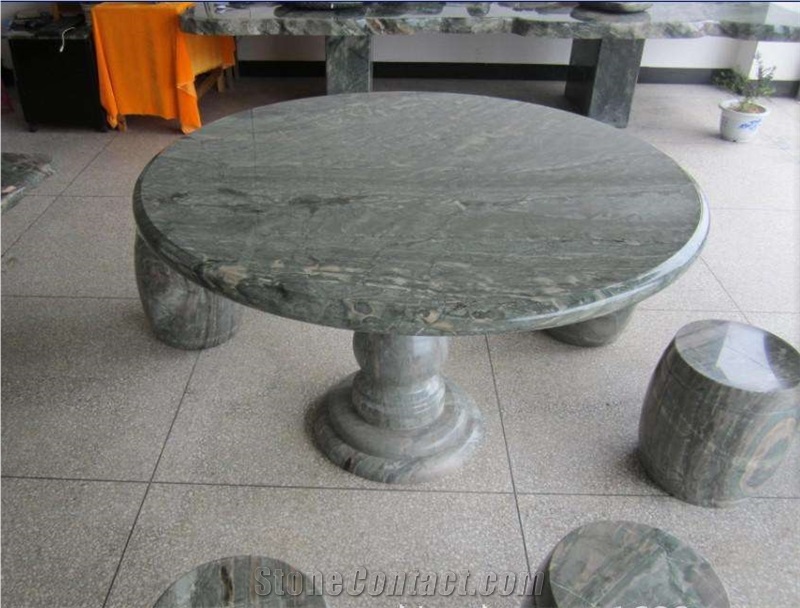 Nine Dragon Jade, Tea Tables, Chair, Round Tables,Stone Furniture