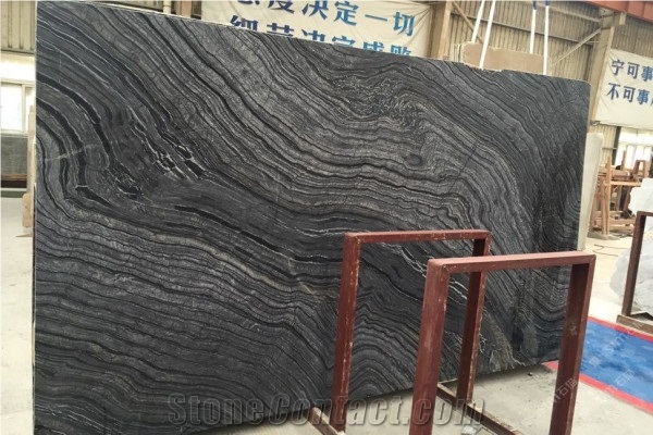 Tree Black Granite Slabs
