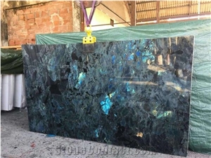 Lemurian Blue Granite Tiles,Azul Labradorite Slab Cut to Size Floor & Wall