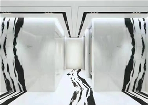 Panda White Marble Slabs Good Price,Marble Blocks in Stock,Marble Tile Wall Panel