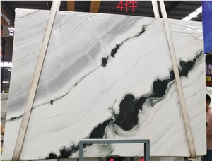 Panda White Marble Stairs & Step,Risers Interior Lobby Project