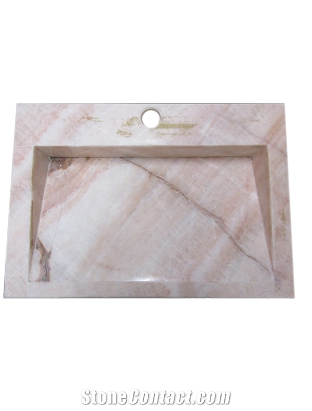 Pink Onyx Vanity Top Bathroom Decor,Alabaster Stone Bath Top