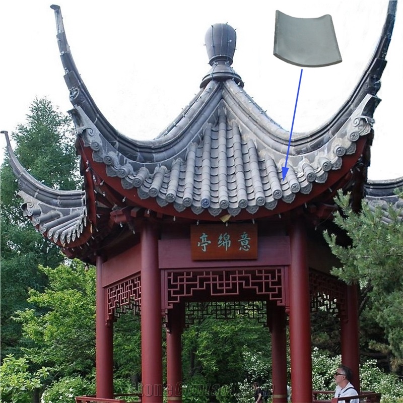 Japanese Clay Roof Tiles for Garden Resort House