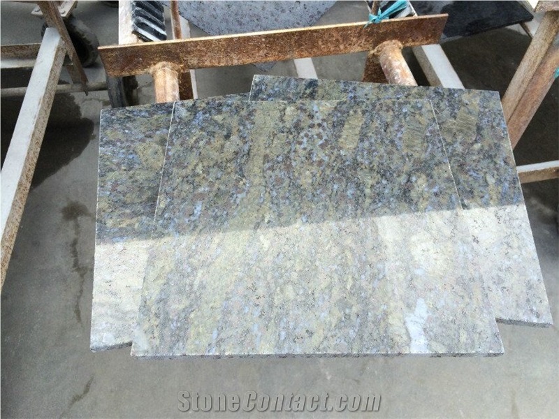 Beautiful Butterfly Blue Granite Slabs and Tiles