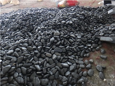 Black Pebble Black River Stone Nature Pebble