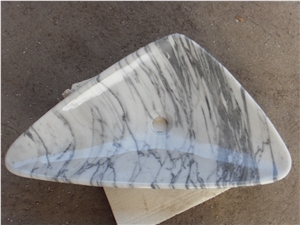 Carrara White Marble Sink White Stone Basin