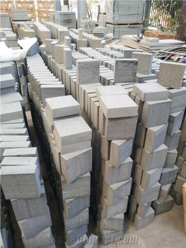 Dark Grey Granite Cobble Stone Cube Stone Pavers