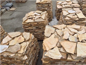 Good Price Outdoor Irregular Crazy Slate, Yellow Slate Slate Tiles & Slabs