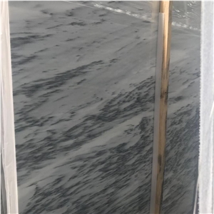 Ink Wood Grain White and Black Color Marble