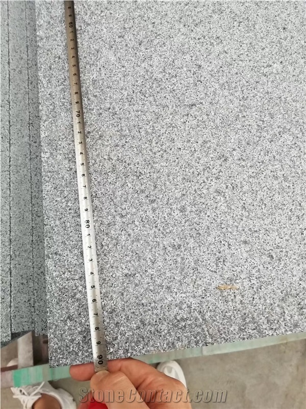 Old G654 Flamed Tiles Dark Grey Black Granite