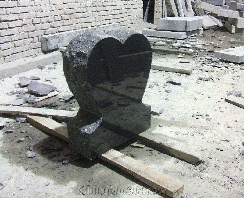 Simple Tombstone Granite Headstone and Base