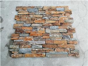 Cement Cultured Stone Rustic Stacked Stone Wall