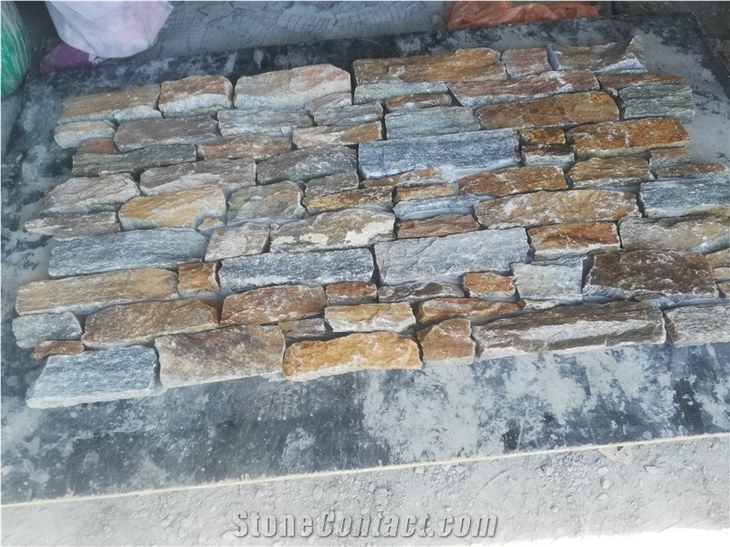 Rustic Brown Split Face Culture Stone Cladding