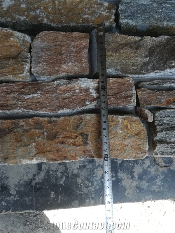 Rustic Brown Split Face Culture Stone Cladding